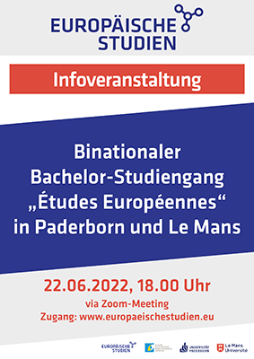 Europäische Studien Infoveranstaltung per Zoom